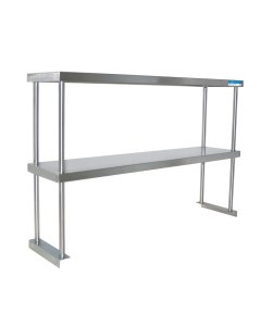 BK Resources BK-OSD-1860 Stainless Steel Table Mounted Double Overshelf 60"W x 18"D x 31-1/4"H