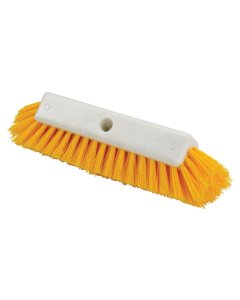 Winco BRF-12Y Multi-Surface Floor Scrub Brush Head with Yellow Poly Bristles 12" - 12/Case