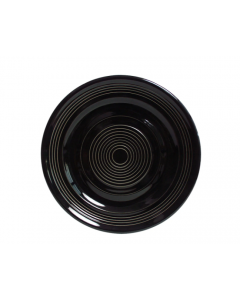 Tuxton CBA-090 9" Round Concentrix®© Plate - Ceramic, Black - 2ea/Case