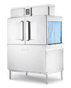 Hobart CL44EN-BAS 1-Tank High Temp Conveyor Dishwasher with Booster Heater - Left to Right - 202 racks/hr - 480v/3, 18 kW