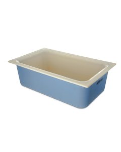 Carlisle CM1100C1402 Coldmaster Coolcheck Color Changing Plastic Food Pan 6" Deep - (1/1) Full Size - White/Blue