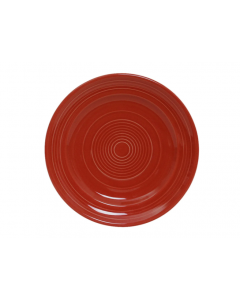 Tuxton CQA-090 9" Round Concentrix Plate - Ceramic, Cayenne - 2ea/Case