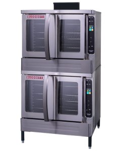 Blodgett DFG-200 DBL Double-Deck Full Size Bakery Depth Dual Flow Natural Gas Convection Oven - 120,000 BTU