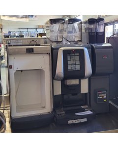 Used Egro USA EGRO ONE-TOUCH TOP MILK XP Super-Automatic Espresso Coffee Machine with a KS9 Countertop Single Gallon Milk Fridge and a Powder Module 30"W x23"D x 31"H - 220v