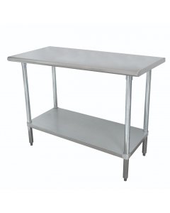 Advance Tabco ELAG-240-X Special Value Stainless Steel Work Table with Adjustable Galvanized Undershelf and Legs 30" x 24"