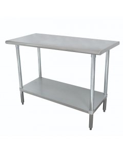 Advance Tabco ELAG-306-X Special Value Stainless Steel Work Table with Adjustable Galvanized Undershelf and Legs 72" x 30"