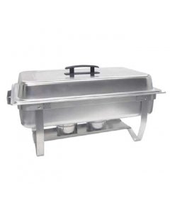 Adcraft FCD-8 Stainless Steel Chafer with Folding Stand 8 qt. - Full Size