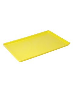 Winco FFT-1826YL Plastic Sheet Pan / Sheet Tray / Display Tray  26"L x 18"W - Full Size - Yellow - 6/Case