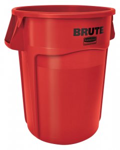 Rubbermaid FG264360RED Vented BRUTE Round Container 44 Gal. - Red