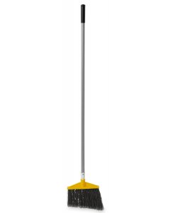 Rubbermaid FG638500GRAY Angled Broom with Gray Flagged Bristles and Aluminum Handle 56" 