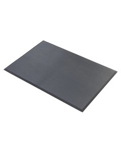 Winco FMG-23K Rubberized Gel Foam Anti-Slip Anti-Fatigue Floor Mat with Beveled Edges 2' x 3' - Black
