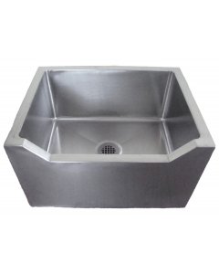 IMC/Teddy FS-D Stainless Steel 1-Compartment Floor Mount Drop Front Mop Sink with 24" x18" x12" Deep Bowl