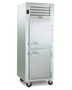 Traulsen G14305P 1-Section Left Hinged Front/Right Hinged Rear 2 Solid Half Door Pass-Thru Hot Food Holding Cabinet 30" - 26 cu.ft. - 208v/115v