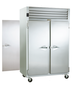 Traulsen G24315P 2-Section Left/Left Hinged 2 Solid Full Door Pass-Thru Hot Food Holding Cabinet 52" - 47 cu.ft. - 208v/115v