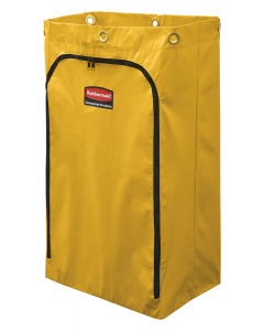 Rubbermaid 1966719 Janitorial Cart Vinyl Replacement Bag with Zipper 24 Gal. - Yellow