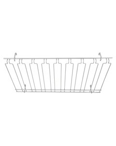 Winco GHC-1836 Chrome Plated Wire 8-Channel Overhead Glass Hanger Rack 18" X 36" X 4 in - 4/Case