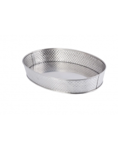 TableCraft GPSS129 Oval Brickhouse Collection Serving Platter, 12" x 9", Stainless