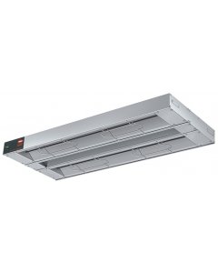 Hatco GRAH-48D3-120-QS Glo-Ray High Wattage Aluminum Dual Rod Infrared Strip Heater / Food Warmer with Toggle Controls & 3" Spacer 48" - 120v