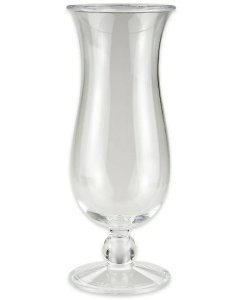 GET HUR-1-CL Plastic Hurricane Glass 15 oz. - Clear - 24/Case