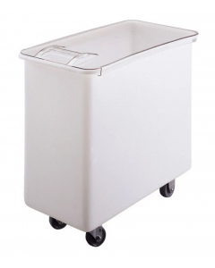 Cambro IB36148 Mobile Ingredient Bin - 34 Gallon Capacity, Clear Cover/White Base