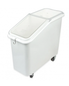 Cambro IBS20148 Mobile Ingredient Bin - 21 Gallon Capacity, Clear Cover/White Base