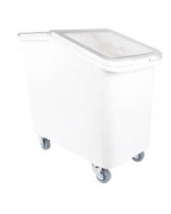 Cambro IBS27148 Mobile Ingredient Bin - 27 Gallon Capacity, Clear Cover/White Base