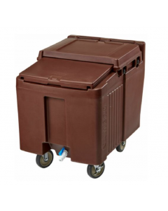 Cambro ICS125LB131 125 lb Insulated Mobile Ice Caddy - Plastic, Dark Brown
