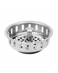 FMP 102-1062 Stainless Steel Universal Replacement Sink Basket / Strainer with Moveable Metal Post 3-1/2"