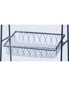 GET IR-904 Merchandiser Stand Rectangular Iron Wire Pastry Basket 18"W x 12"D x 4"H - Gray
