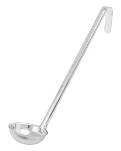 Winco LDI-2 One-Piece Stainless Steel Ladle with 10-1/2" Hooked Handle 2 oz.
