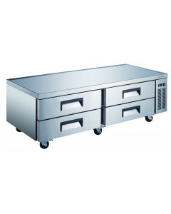 Culitek MCB-72 SS-Series 2-Section 4 Drawer Refrigerated Chef Base 72" - 115v