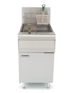 Frymaster MJ1CF One Bank Natural Gas Floor Fryer 20-3/4" - Holds 80 lb. - 150,000 BTU