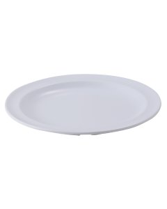 Winco MMPR-10W Classic Melamine Round Plate 10" - White - 12 Case