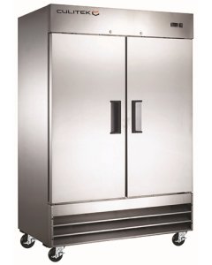 Culitek MRFZ-2D SS-Series 2-Section 2 Solid Swing Door Freezer 54" - 48 cu. ft. - 115v