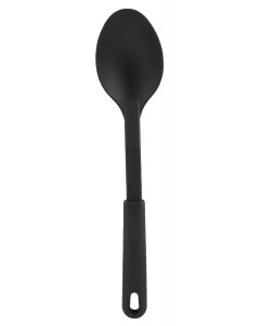 Winco NC-SS1 Black Heat-Resistant Nylon Solid Serving Spoon 12"