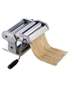 Winco NPM-7 Manual Stainless Steel Pasta Maker with Detachable Cutter and 7"W Roller