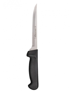 Dexter Russell P94847B 6" Utility Knife w/ Polypropylene Black Handle, Carbon Steel - 6ea/Case