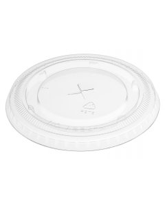 Phillips Distribution PD5035 Amhil A662PC Clear Plastic Slotted Flat Lid for 20 oz. Cups