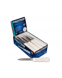 Dexter Russell S104-24 SANI-SAFE® 3 1/4" Paring Knife Set w/ Polypropylene White Handle, Carbon Steel