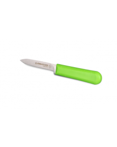 Dexter Russell S104G-PCP SANI-SAFE® 3 1/4" Paring Knife Set w/ Polypropylene Green Handle, Carbon Steel - 12ea/Case