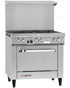 Southbend S36D-LP S-Series Restaurant LP Gas Range with 6 Open Burners & Standard Oven 36" - 203,000 BTU