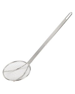 Winco SC-5R Nickel-Plated Wire Square Mesh Round Skimmer with 5" Dia. Blade and 13"L Loop Handle