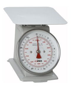 Winco SCAL-62 Mechanical/Analog Receiving Scale with 6-1/2" Dial - 2 lb./Capacity - 8/Case
