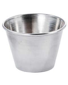 Winco SCP-25 Smooth Stainless Steel Round Sauce Cup 2-1/2 oz. - 144/Case