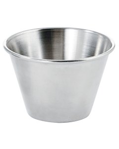 Winco SCP-40 Smooth Stainless Steel Round Sauce Cup 4 oz. - 144/Case