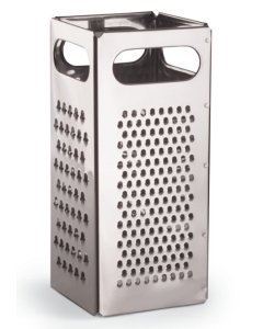 Vollrath SG-200 Traex Dripcut Stainless Steel 4-Sided Box Grater with Handles 4" x 4" x 9"H - 6/Case