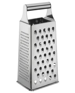 Winco SQG-1 Stainless Steel 4-Sided Tapered Box Grater with Handle 4 x 3 x 9" - 12/Case
