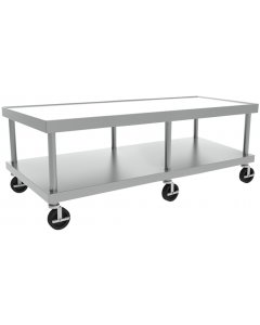 Vulcan STAND/C-60 Stainless Steel Equipment Stand with Marine Edge, Undershelf and 5" Casters 61" x 30" x 24"H
