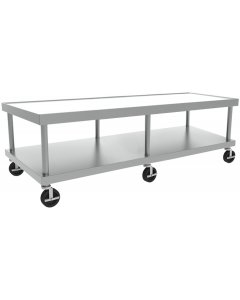 Vulcan STAND/C-72 Stainless Steel Equipment Stand with Marine Edge, Undershelf and 5" Casters 73" x 30" x 24"H