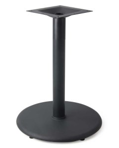 JustChair Manufacturing TBZ22R-40 Indoor/Outdoor Perma-Gray Cast Iron Bar Height Table Base 24" dia. x 40"H and 3" dia. Steel Column - (ships KD)